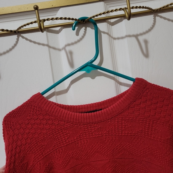 Vintage red Steel Sport knit long sleeve crewneck grandpa sweater medium - Picture 6 of 8